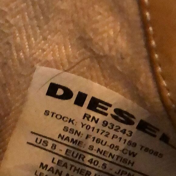 Diesel Nentish gray leather high top zip around sneaker. Size 8. - Picture 2 of 9